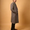 brown black overcoat for male