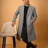 blue winter overcoat for male