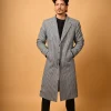 blue winter overcoat for male