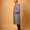 blue winter overcoat for male