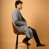 blue winter overcoat for male