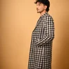black white overcoat  for men