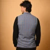 blue winter waistcoat  for men