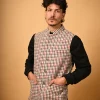 waistcoat  with minimal  check