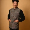 brown waistcoat for men