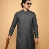 dark grey winter  jackan kameezz shalwar for male