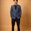 navy blue winter blazer for men