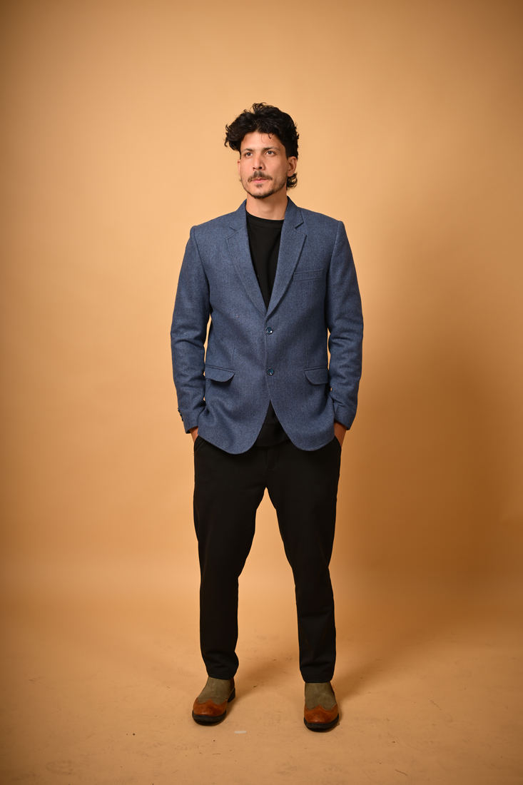 navy blue winter blazer for men