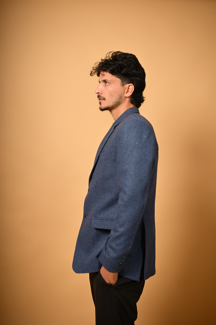 navy blue winter blazer for men