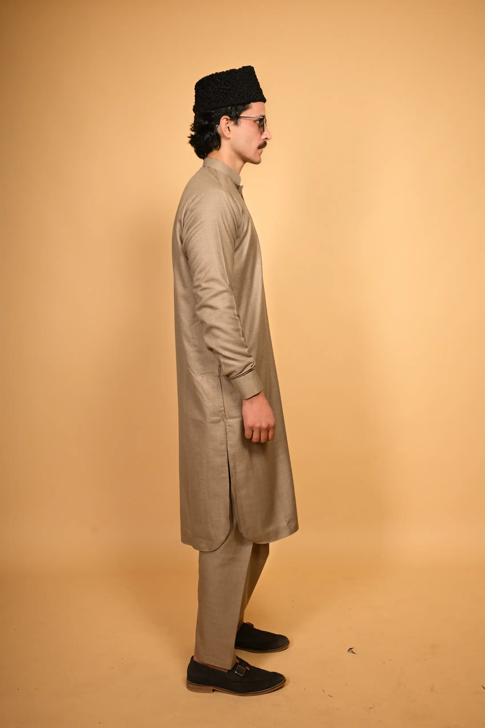 fawn winter jackan kameez shalwar for mens