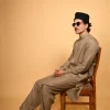 fawn winter jackan kameez shalwar for mens