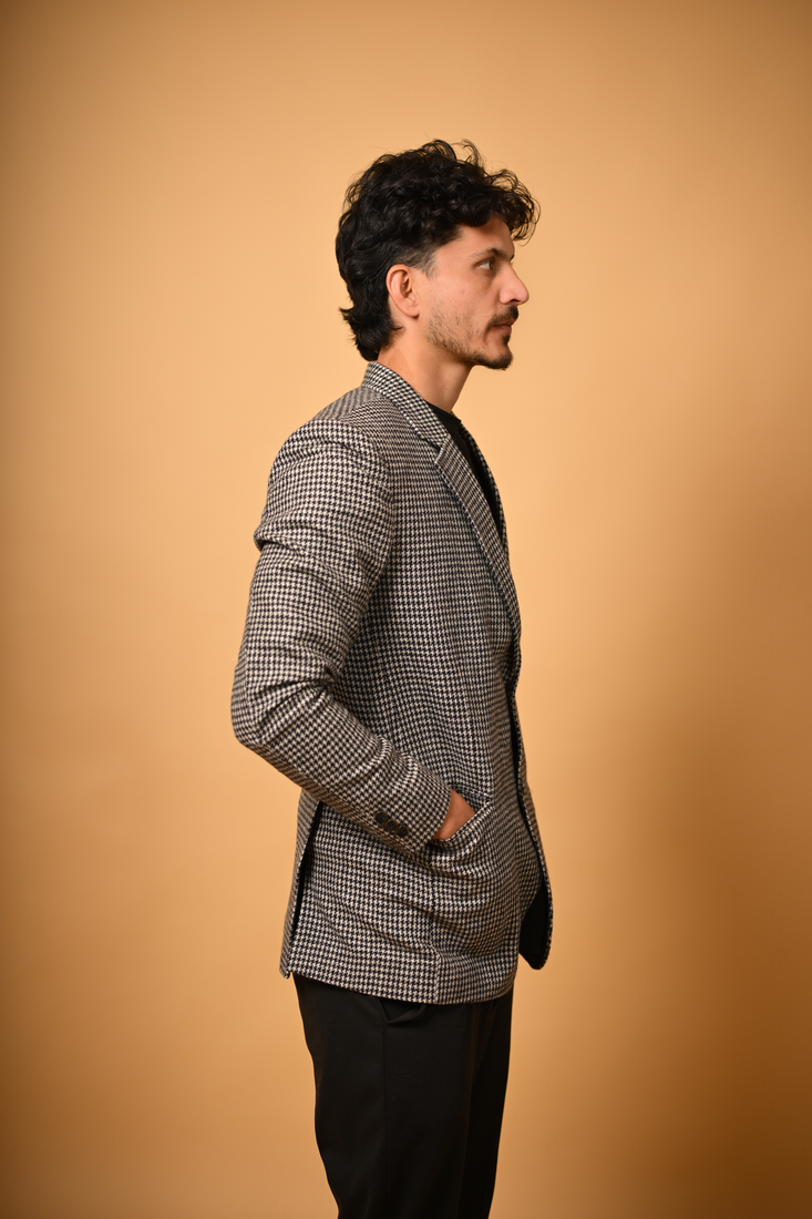 grey winter blazer for men