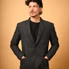 black winter woollen blazer for men