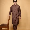 brown kameez shalwar