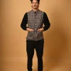 greyish  winter waistcoat for men