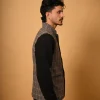 greyish  winter waistcoat  for men