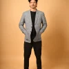 blue winter blazer for men