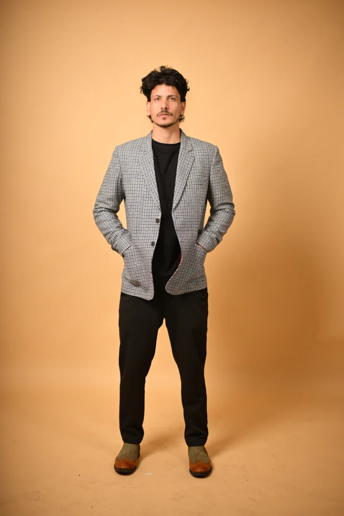 blue winter blazer for men