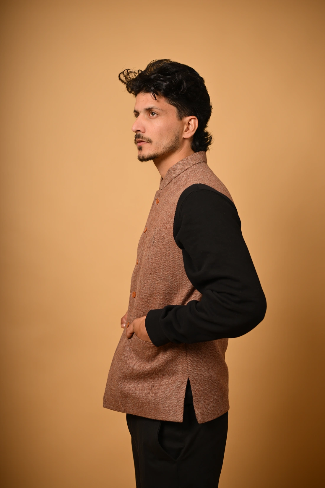 Herringbone Waistcoat for men