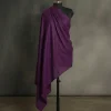 deep purple colour cashmere  shawl