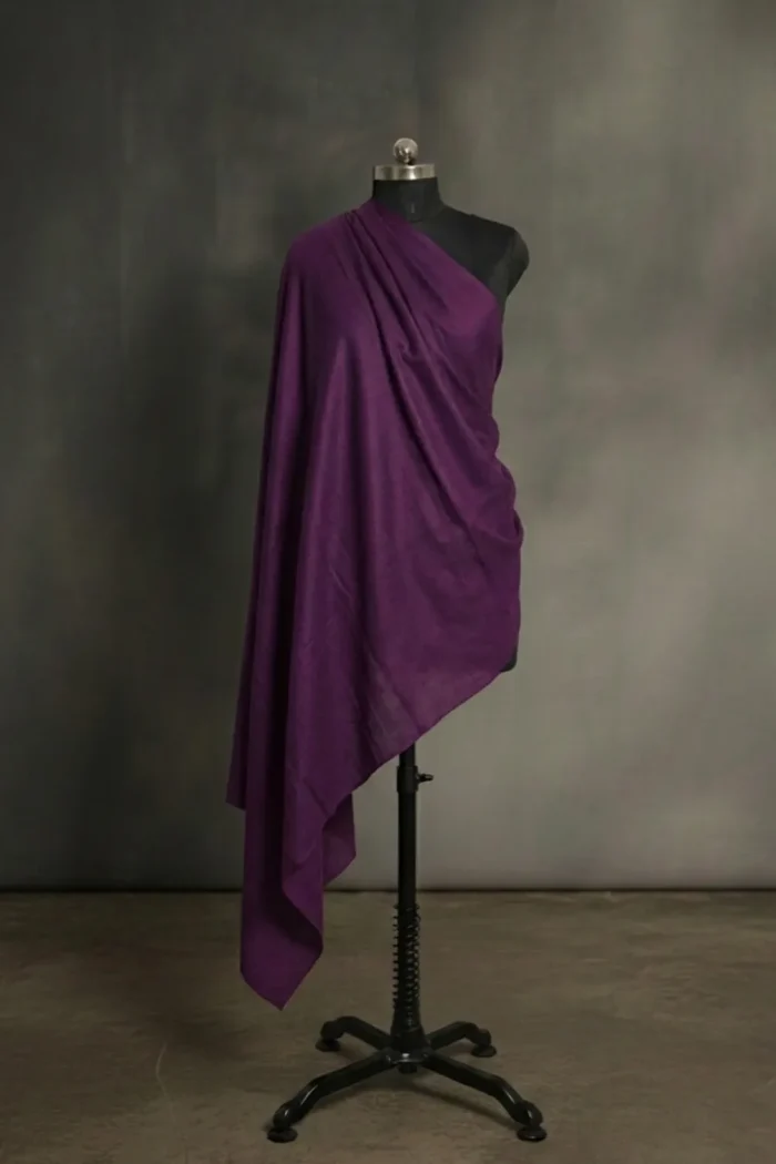 deep purple colour cashmere  shawl