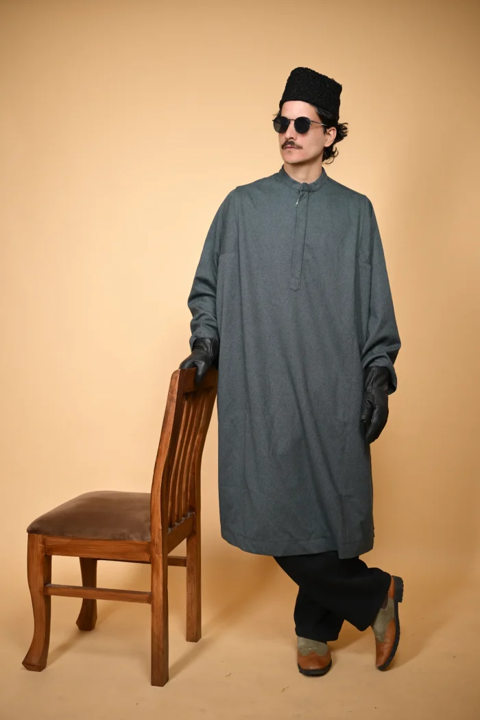men wearing kashmiri firan