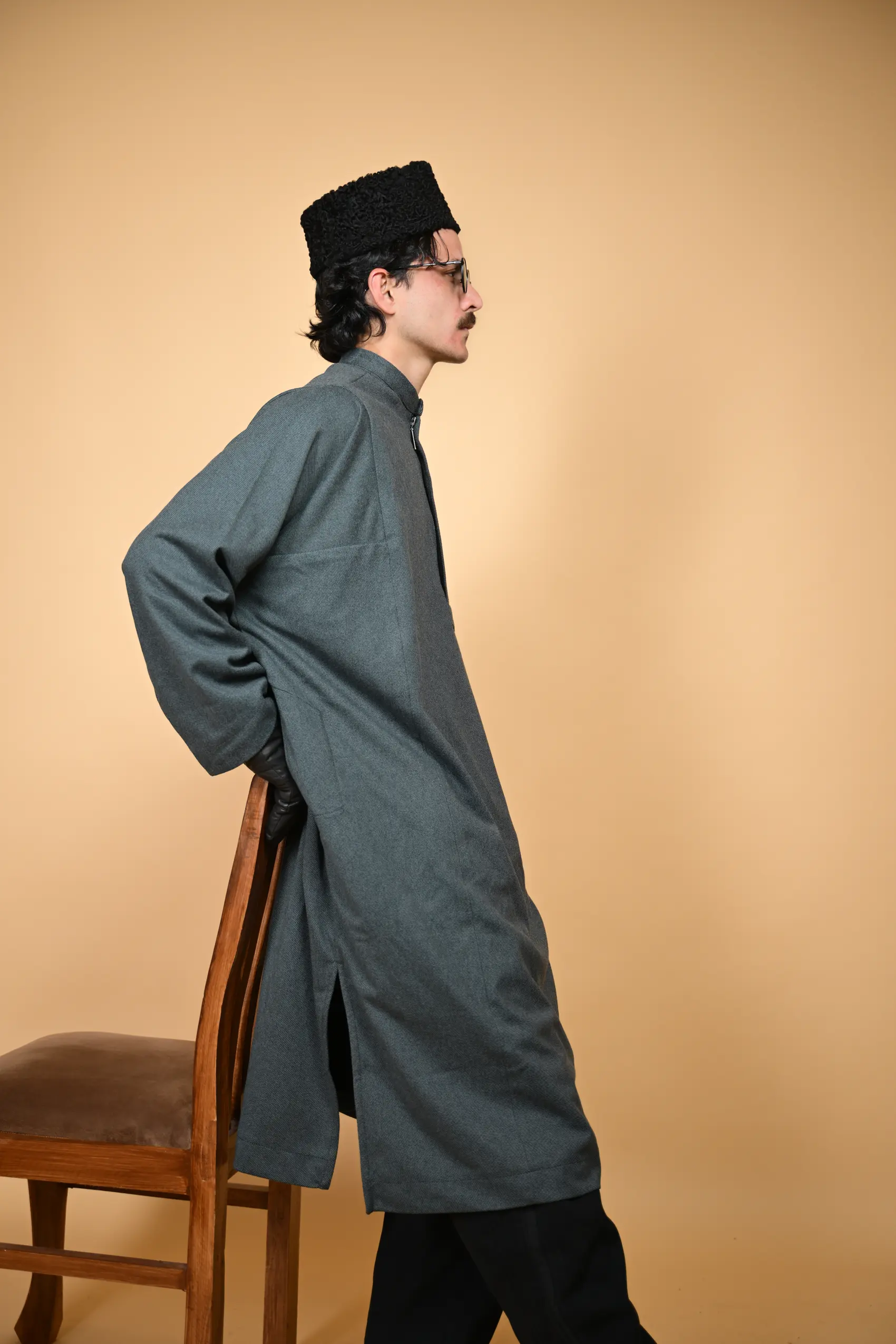 men wearing kashmiri firan