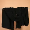 black woollen blanket