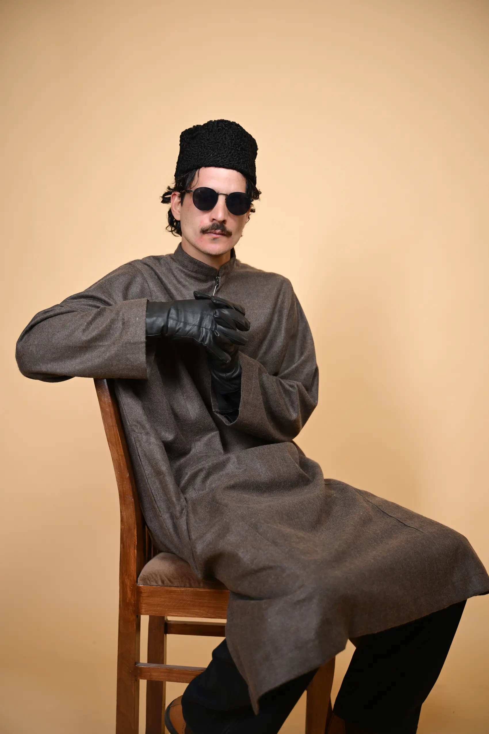 men wearing kashmiri firan