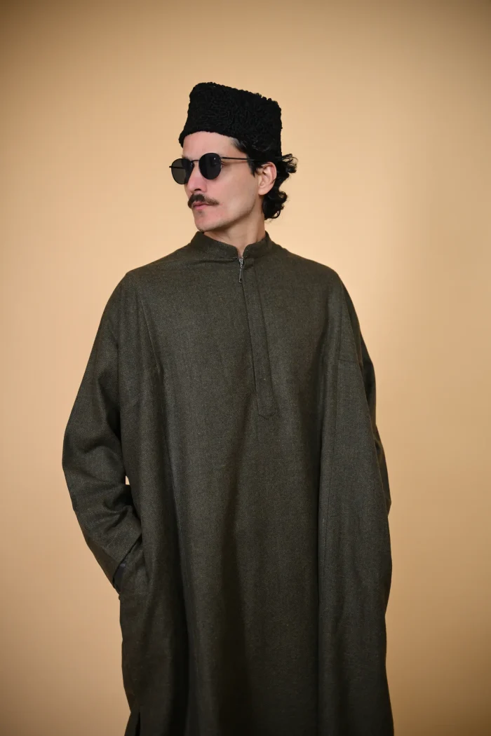 men wearing Kashmiri  pheran