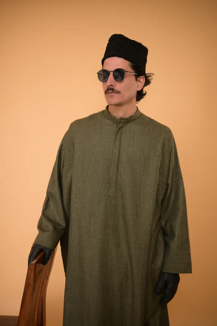 men wearing Kashmiri  pheran