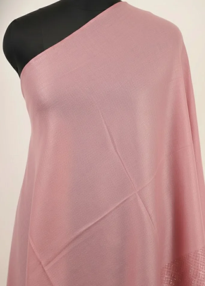 light carmine pink cashmere shawl