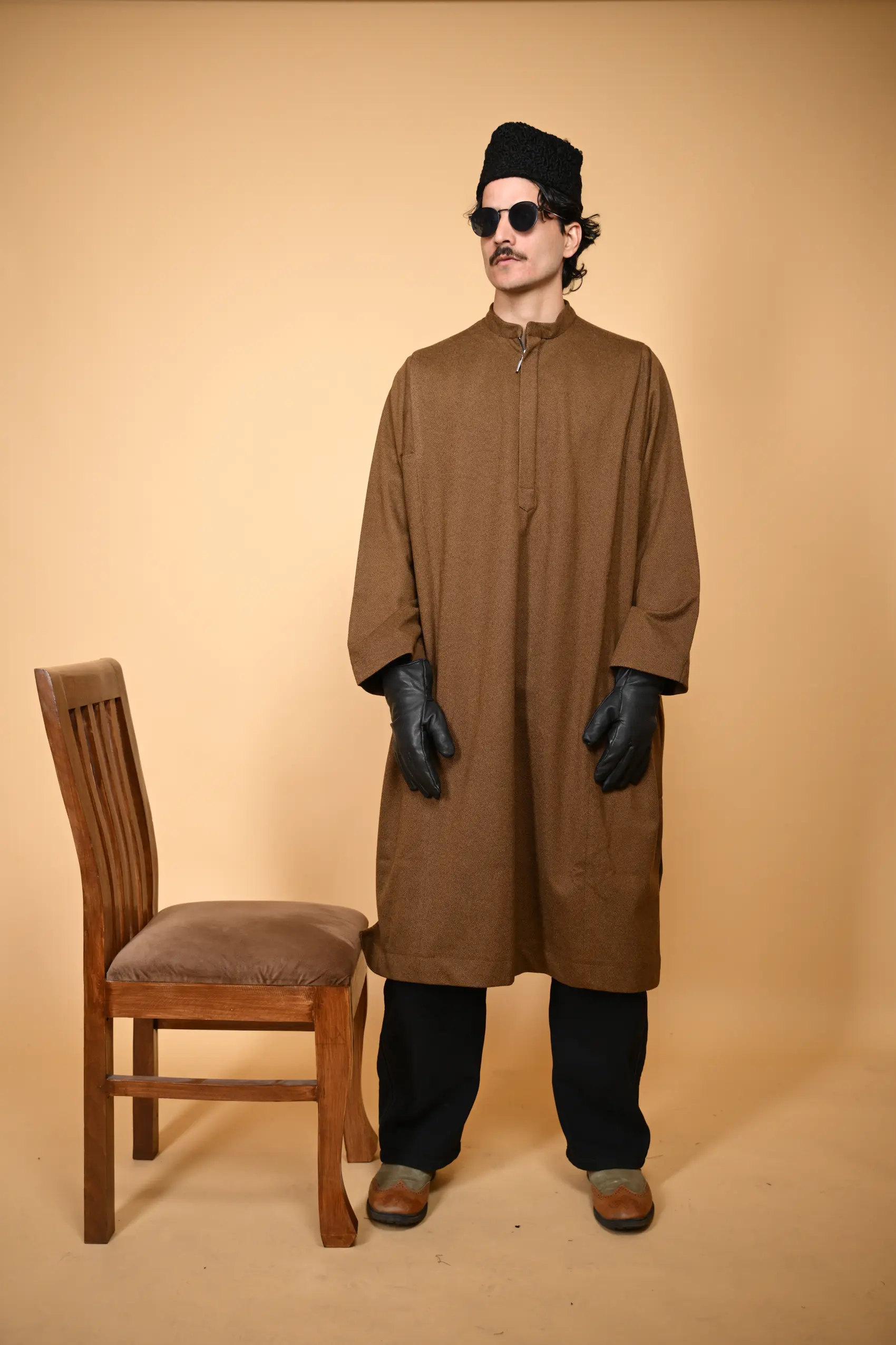 men wearing kashmiri firan