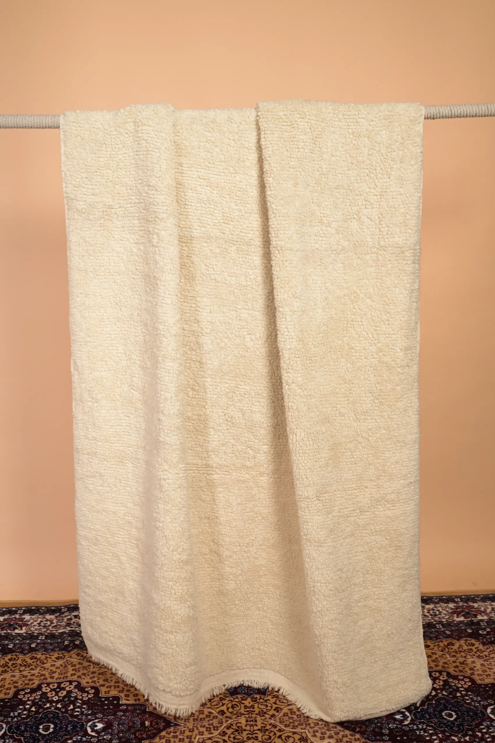 white woolen blanket