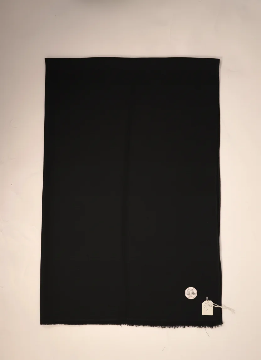 black color Pure GI Pashmina cashmere stole