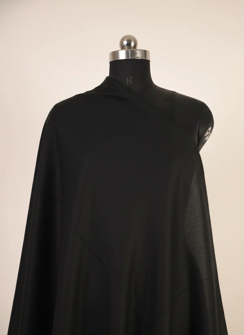 black color Pure GI Pashmina cashmere stole