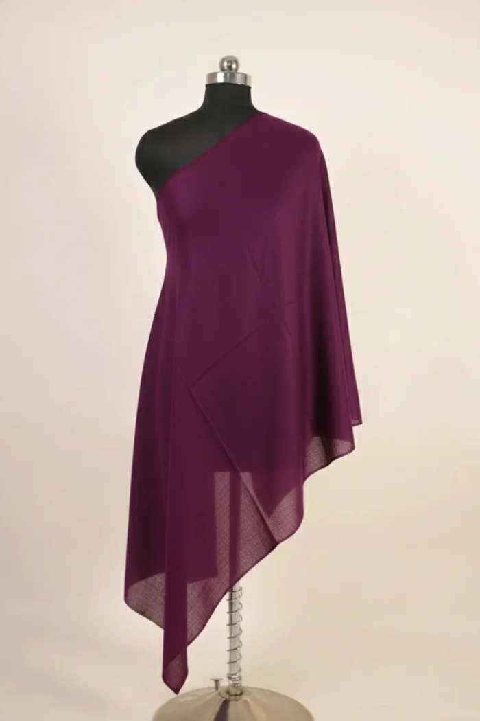 deep purple color   Pure GI Pashmina cashmere  stole