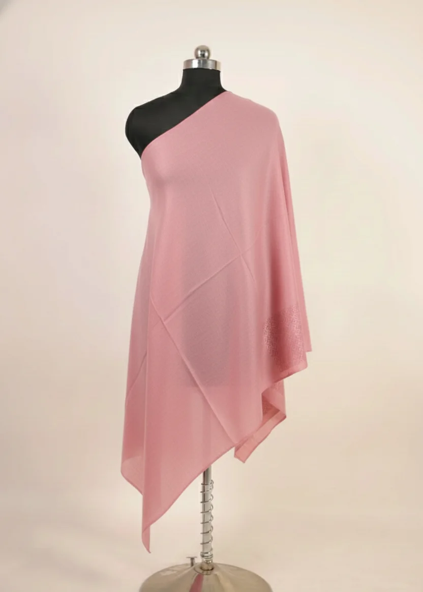 light carmine pink cashmere shawl