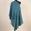 sea blue pashmina shawl handwoven