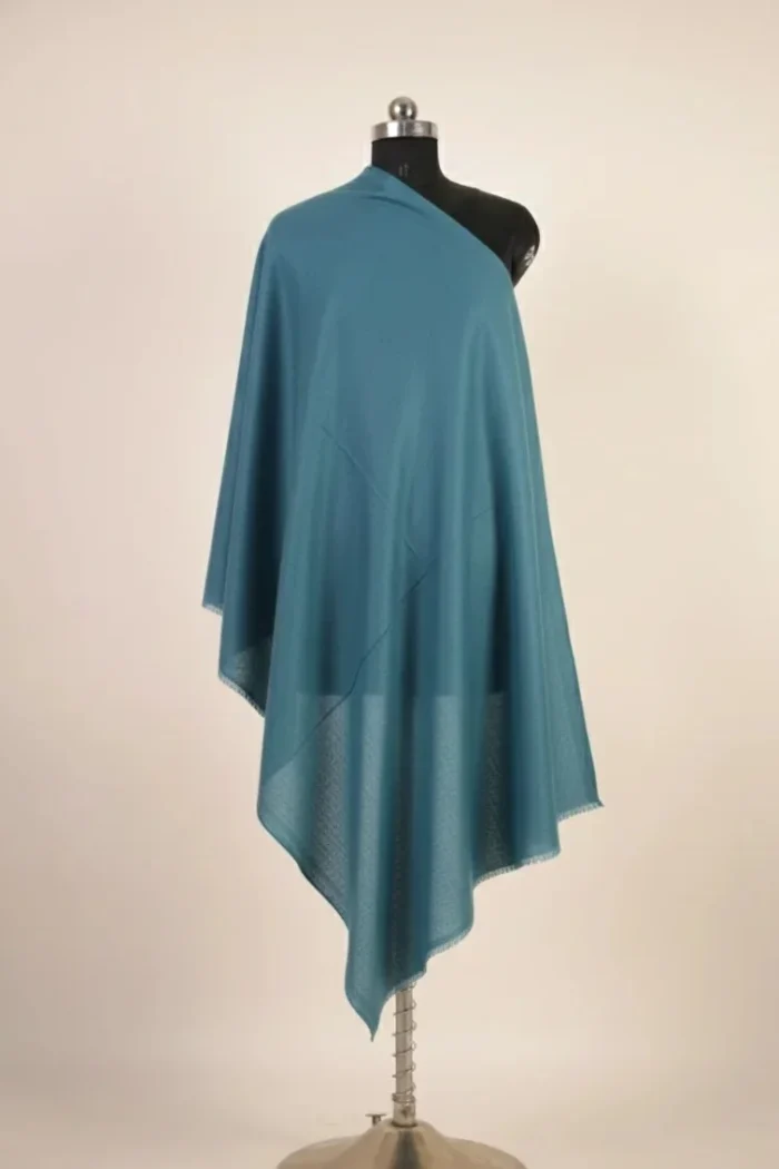 sea blue  pashmina shawl  handwoven