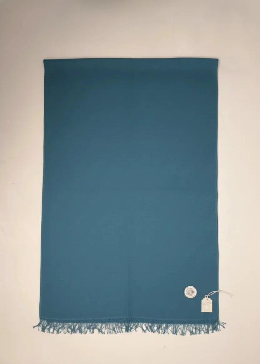 sea blue pashmina shawl handwoven