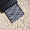 sky blue with black mini check