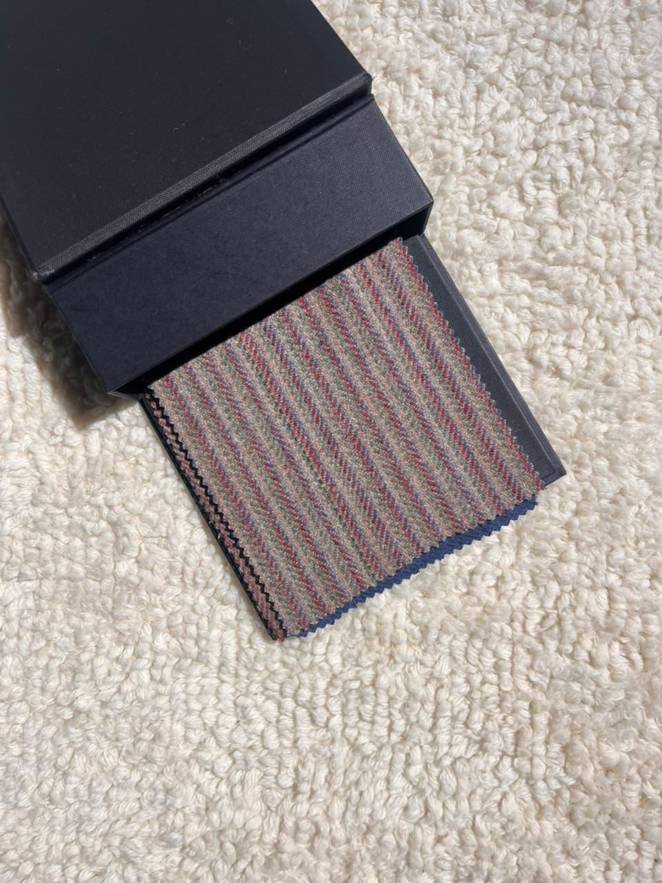 warm beige with pinstripes