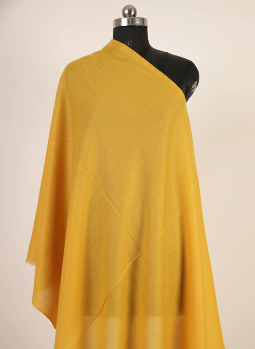 Pure Kashmiri pashmina shawl handcrafted in soft natural tones