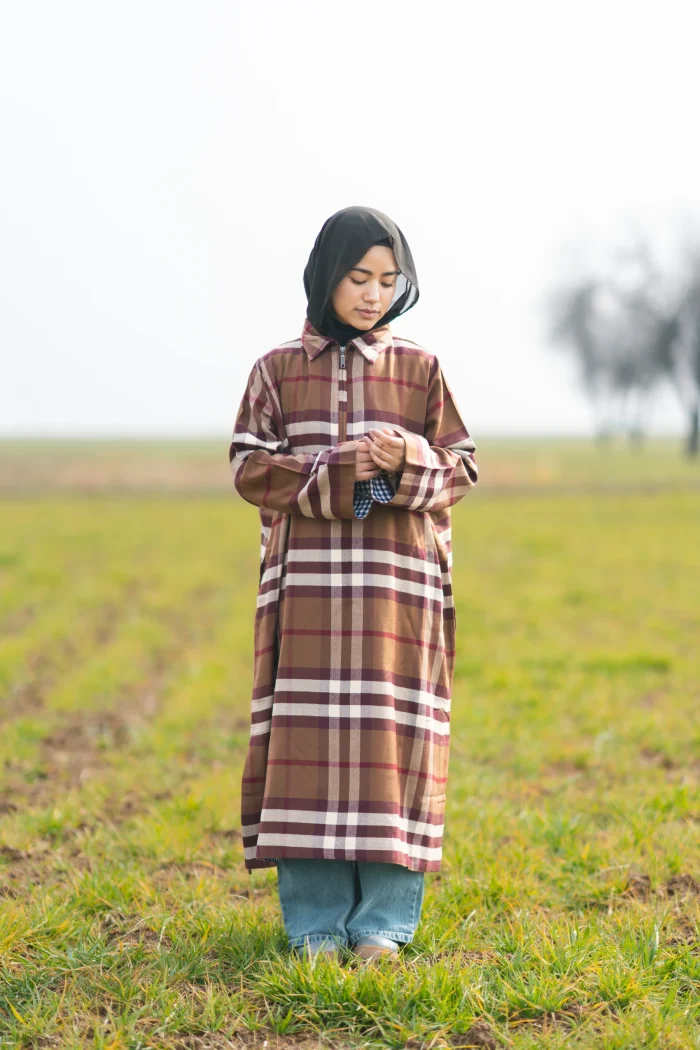 dark brown pheran for female