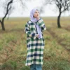 green kashmiri pheran for female
