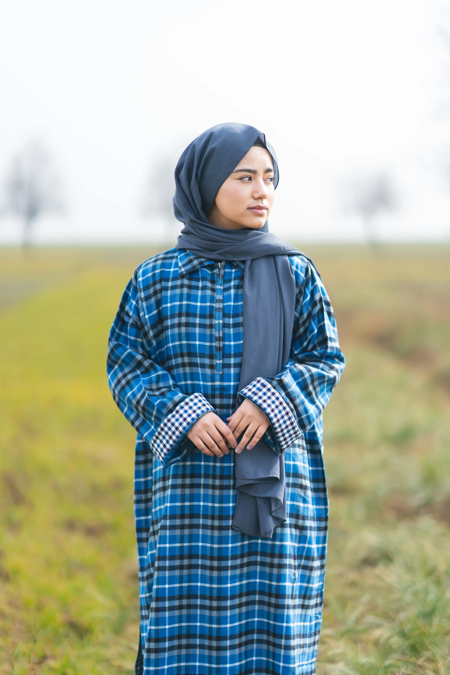 dark blue pheran for girl