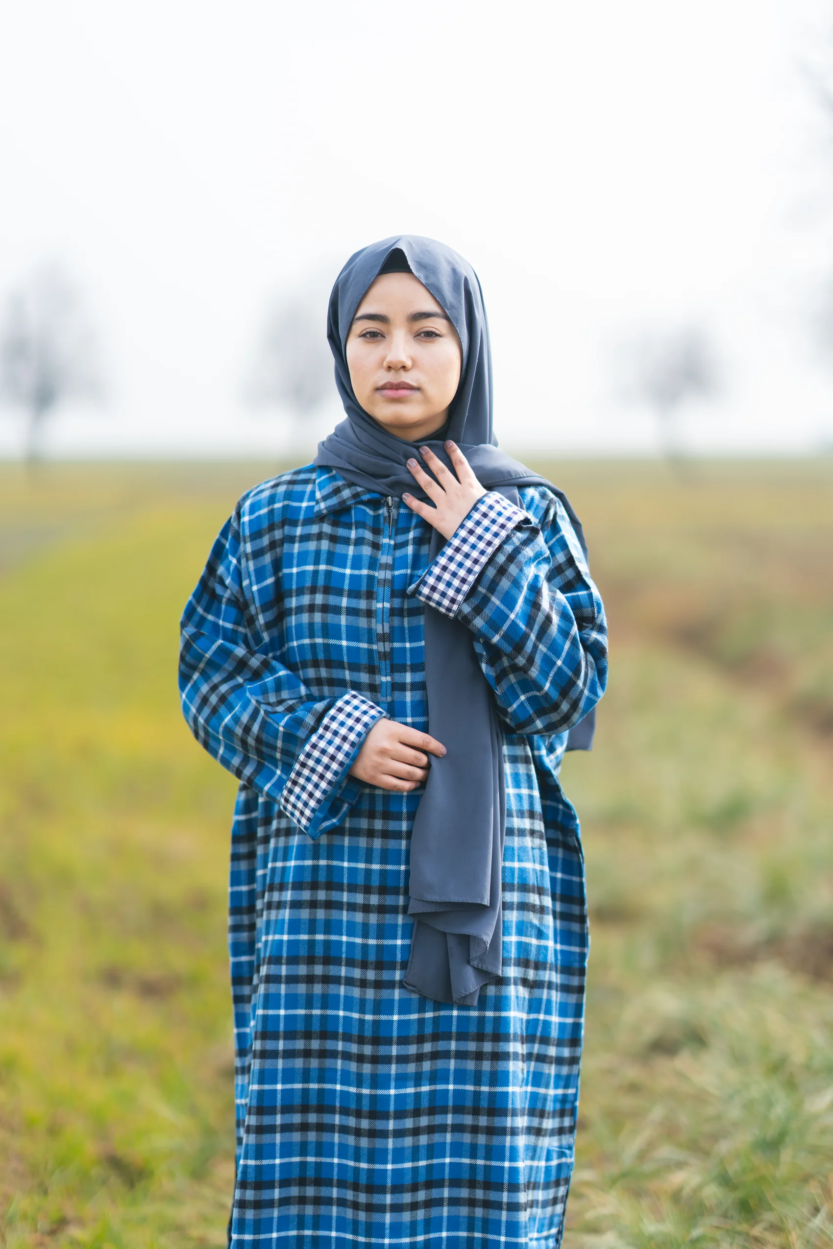 blue pheran for female