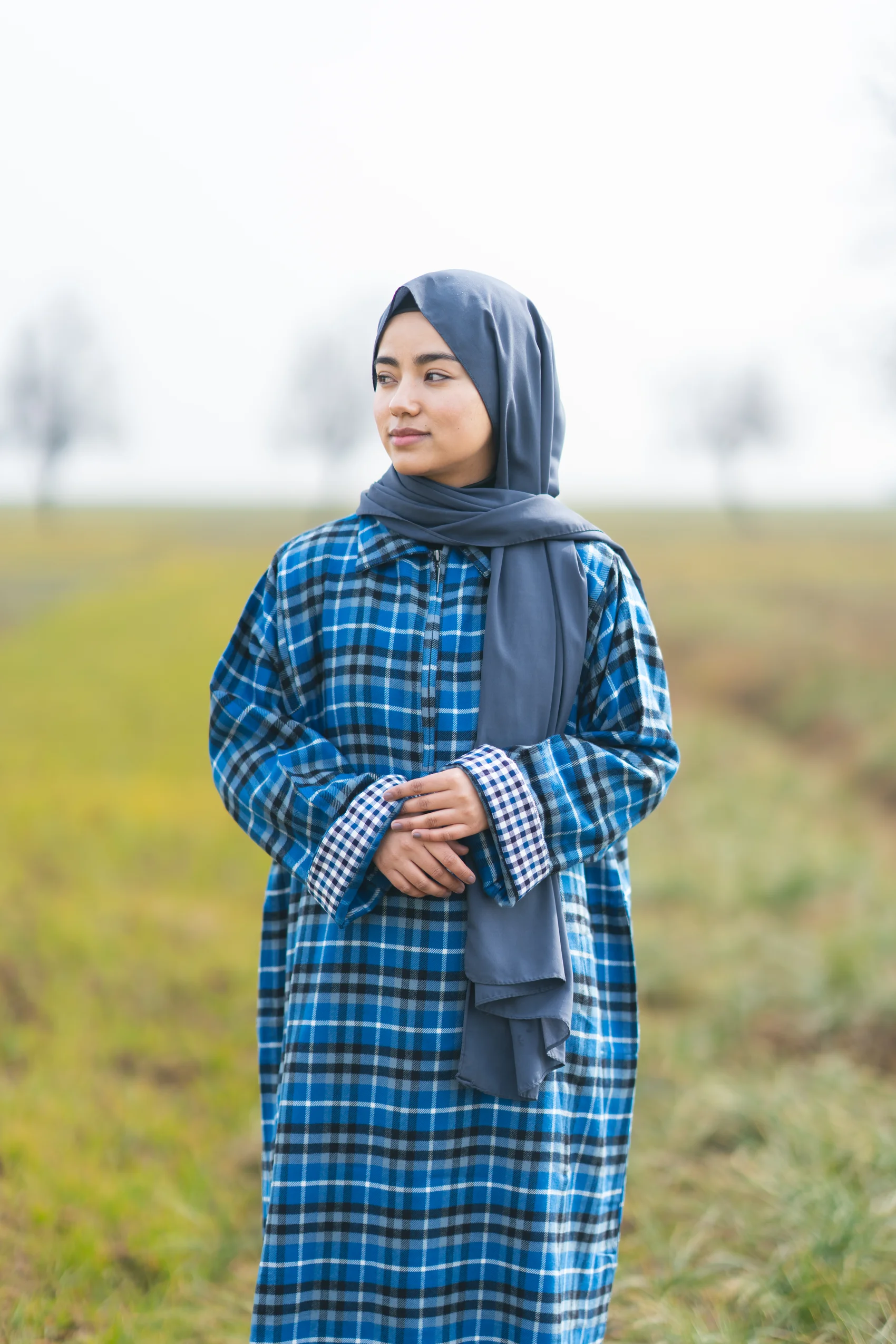 blue pheran for female