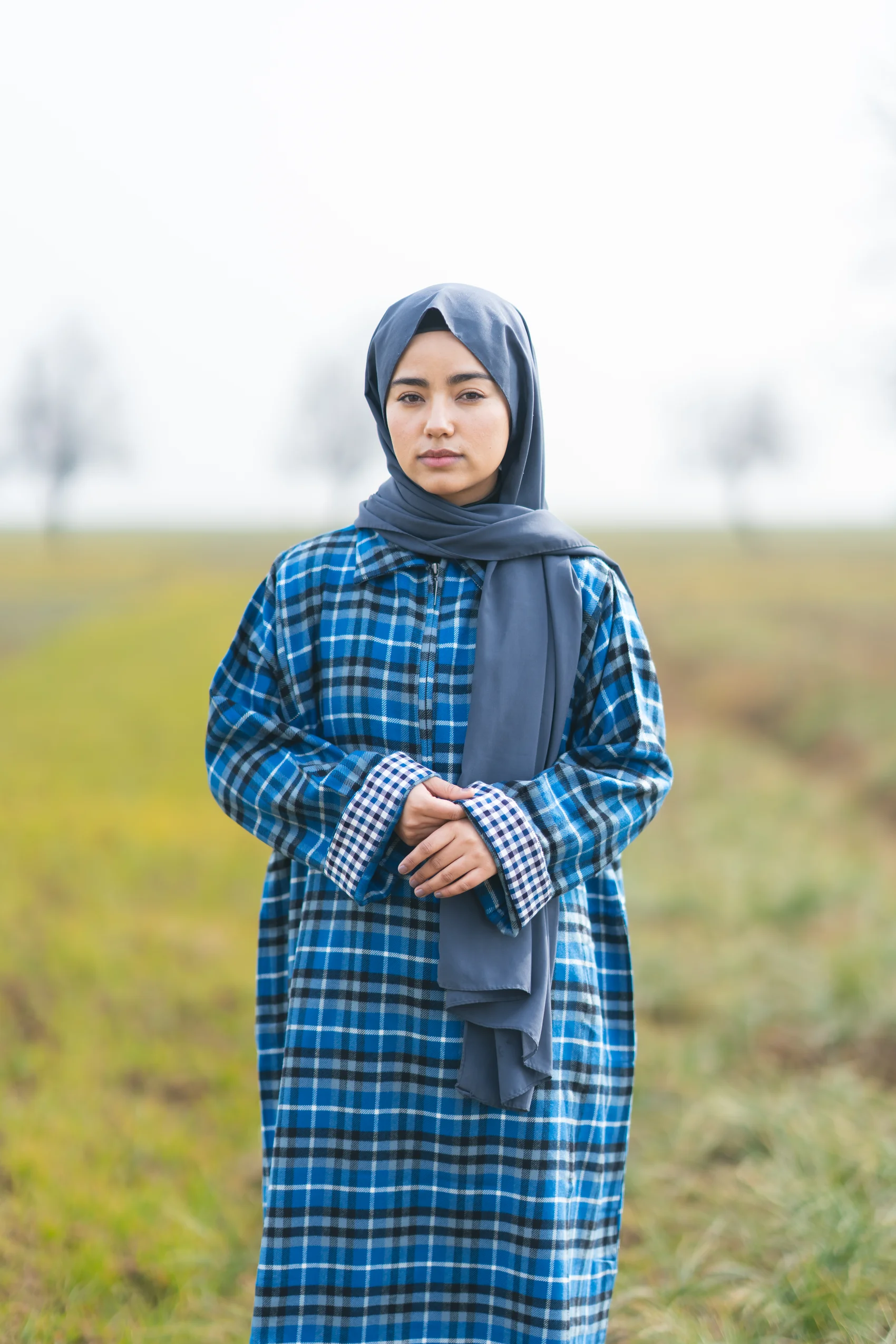 blue pheran for female